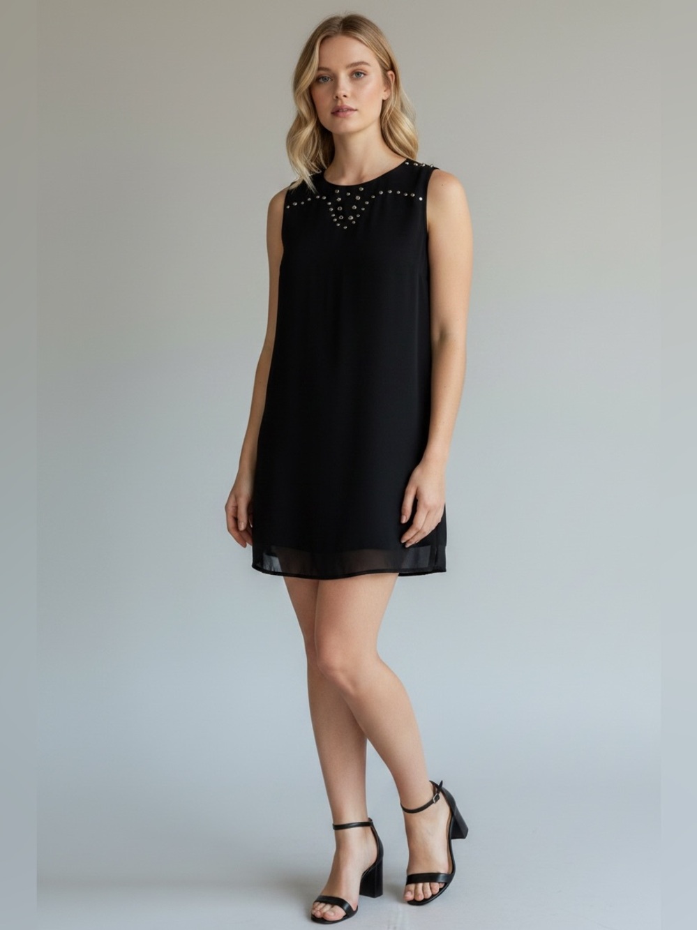 Forever 21 Black Studded Dress. Size Large